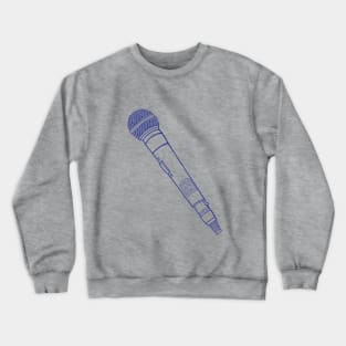 Microphone (Cosmic Cobalt Blue Lines) Analog / Music Crewneck Sweatshirt